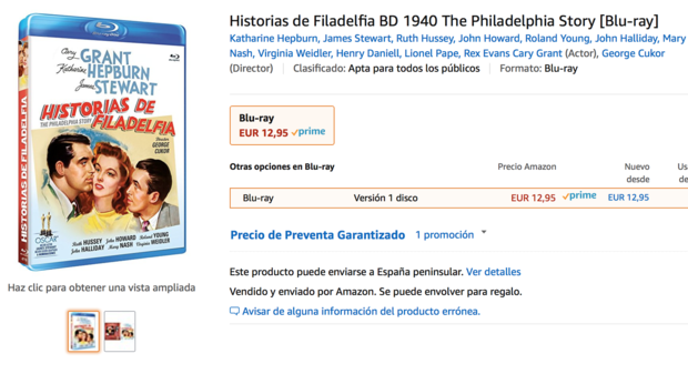 Historias de Filadelfia, blu ray España, pero Rosen:..