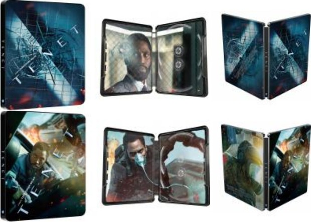 Primer vistazo a steelbooks de tenet en usa. Arriba 4k y Bluray y abajo Bluray