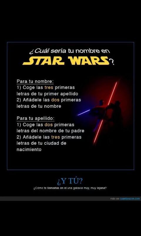 Cuál es tu nombre Star Wars