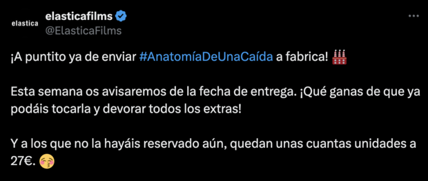 "Anatomía de una caída" entra en fabricación