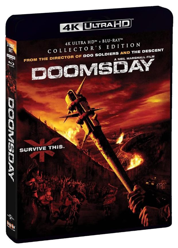 Doomsday (3 discos - versión extendida) 4K - Scream Factory