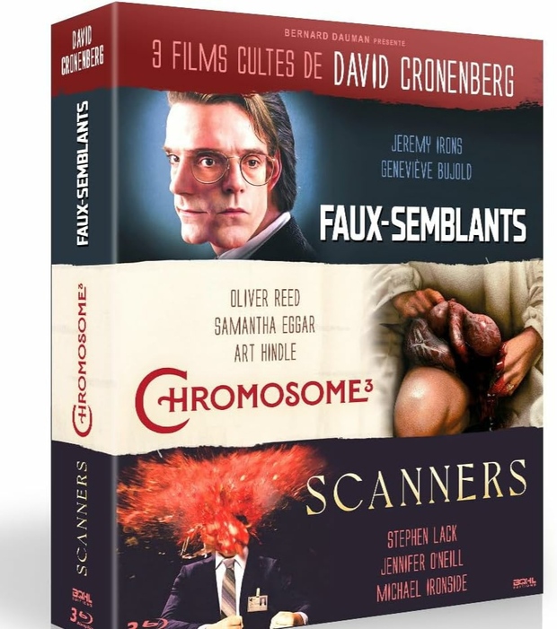 3 films de culto: David Cronenberg (Blu-ray, ed. francesa)
