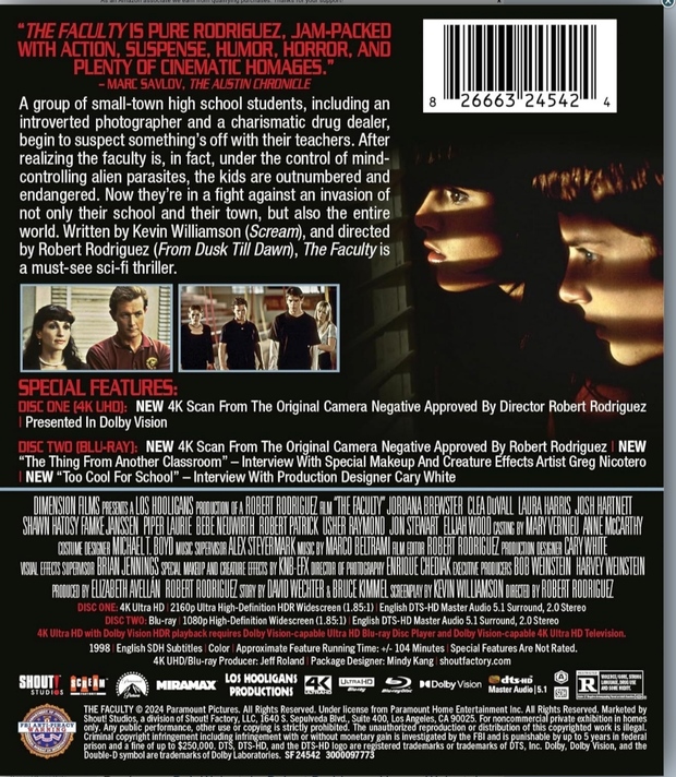 The Faculty 4K (Shout/Scream Factory)