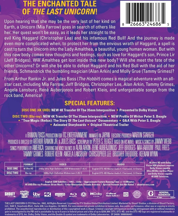 El último unicornio 4K Steelbook