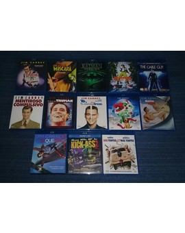 Recién llegada "un loco a domicilio " y mi colección por el momento de Jim Carrey!! 
