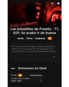 Las pesadillas de Freddy en DARK