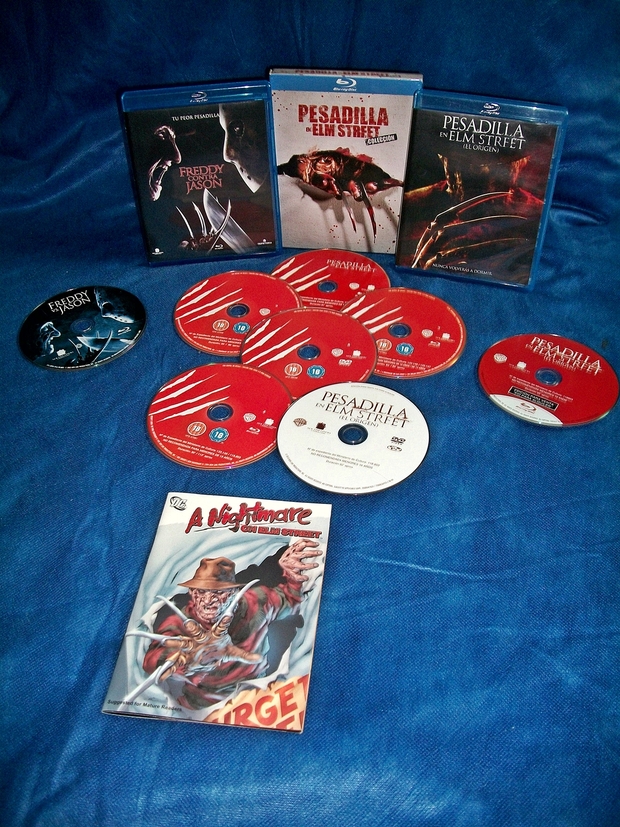 Pesadilla en Elm Street: Coleccion + Pesadilla en Elm Street: El Origen + Freddy vs. Jason - BLU RAY -