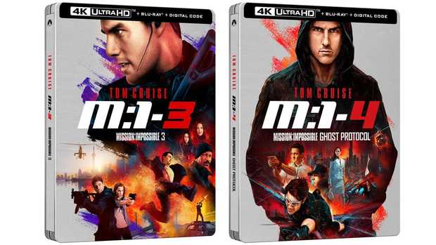 Nuevos steelbooks 4K de Misión Imposible 3 y 4