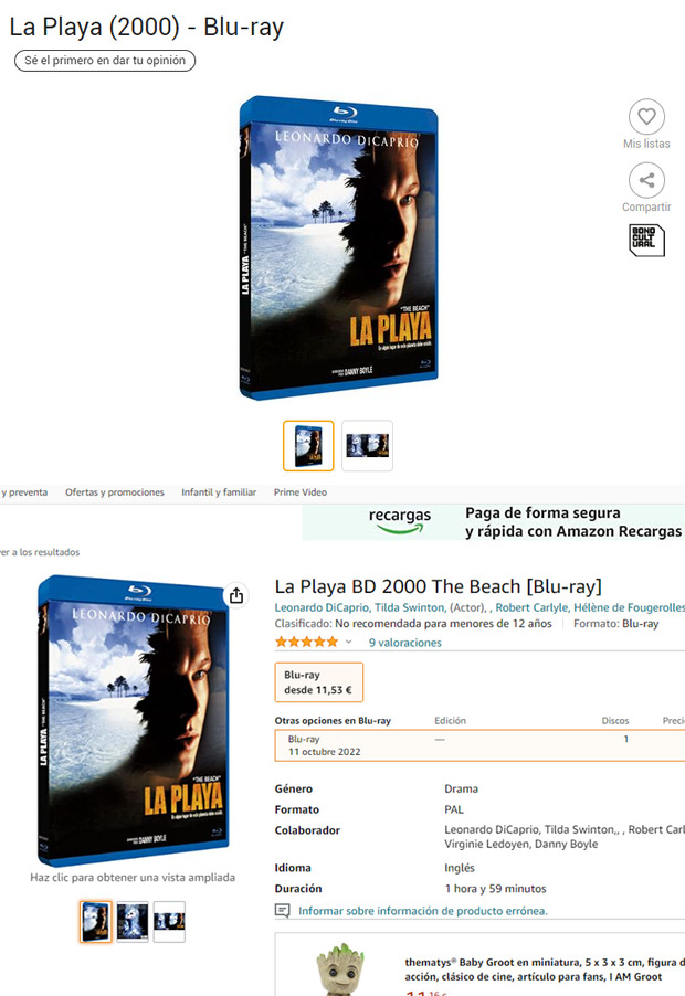 "La Playa" en Bluray !!!!???