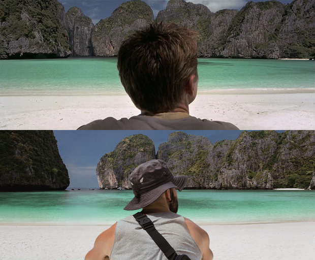 Imitando a DiCaprio en una playa muy famosa