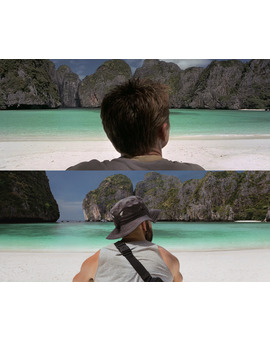 Imitando a DiCaprio en una playa muy famosa