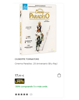 Pregunta sobre la edición Bluray de Cinema Paradiso vendida en ECI