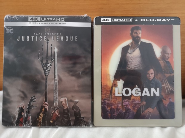 La Liga de la Justicia de Zack Snyder + Logan 4K Steelbooks ESP