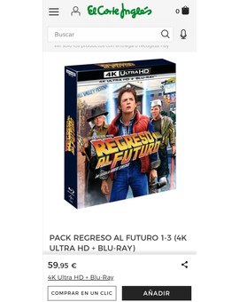 Duda stock ECI Trilogía Regreso al Futuro 4K + La guerra de los mundos amaray 4K