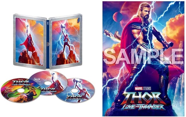 Thor: Love and Thunder Steelbook UHD 4K italiano con castellano y postal lenticular