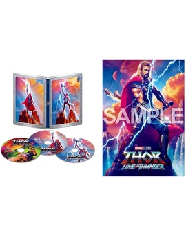 Thor: Love and Thunder Steelbook UHD 4K italiano con castellano y postal lenticular