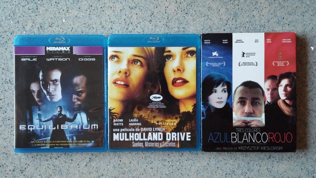 Equilibrium, Mulholland Drive y Tres Colores