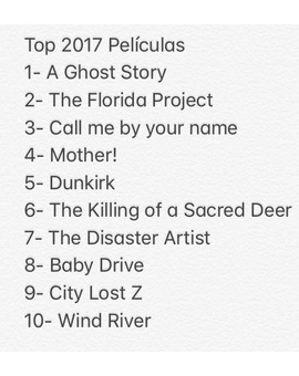 Mi top 10 (2017) compartir el vuestro.