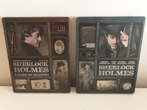 Sherlock Holmes y Sherlock Holmes a game of shadows. Steelbook 4k+BD
