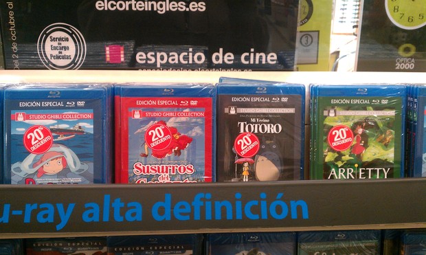 20% de descuento en blurays estudio Ghibli.