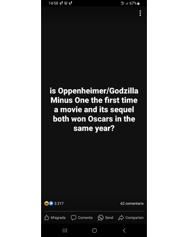 Oppenheimer + Godzilla Minus One goes to Oscar... (y no les falta razón ;)