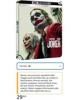 "Joker: Folie à Deux". Reservas steels 4K (Amazon It)
