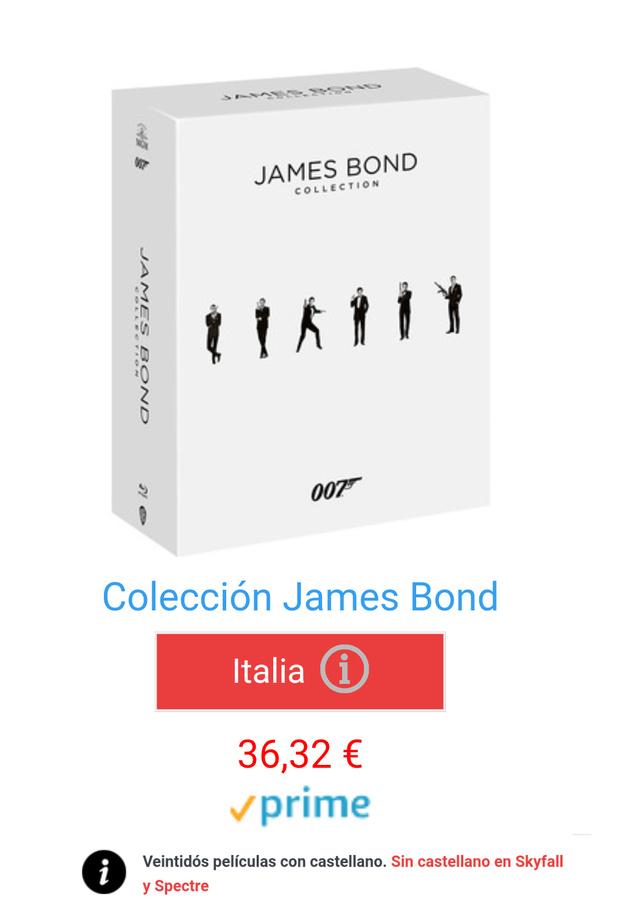 Pack Bond Blu-ray a precio de risa