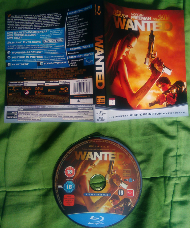 "Wanted" BD edición Noruega con castellano 