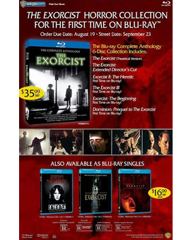 The Exorcist Anthology Bluray en USA para Septiembre