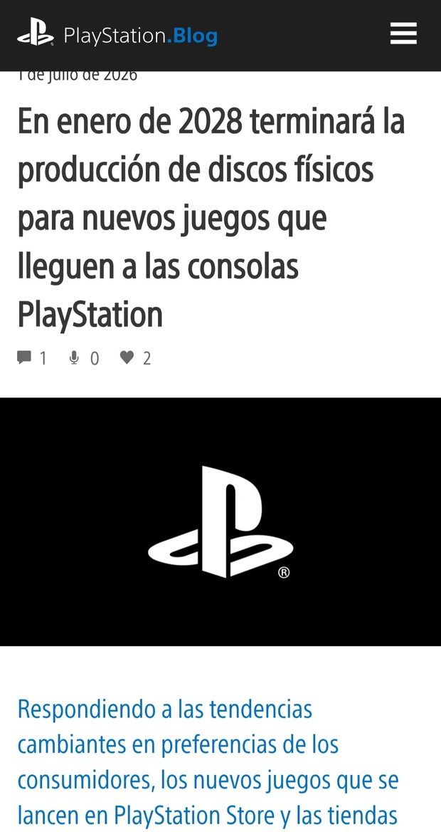 El inicio del fin del formato físico?..... así se empieza...