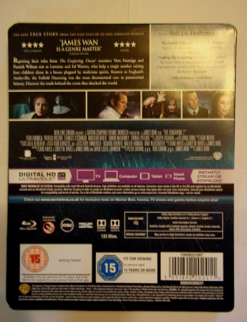 BLU-RAY STEELBOOK UK `THE CONJURING 2:THE EINFIELD POLTERGEIST´ (3/8).