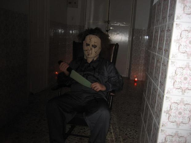 Yo caracterizado de Michael Myers,Halloween 2012.