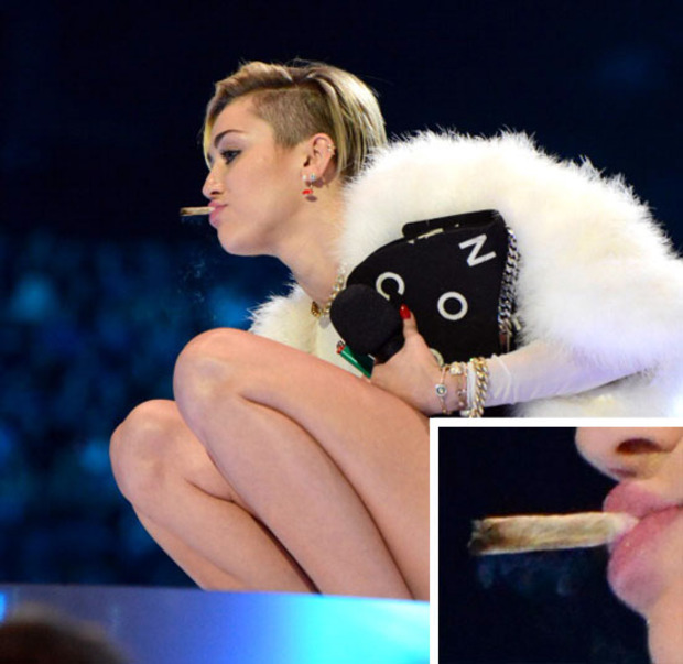 MILEY CYRUS se fuma un porro y MTV la censura.
