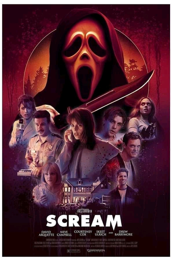 Te gustan las películas de terror? Poster de Scream la original.