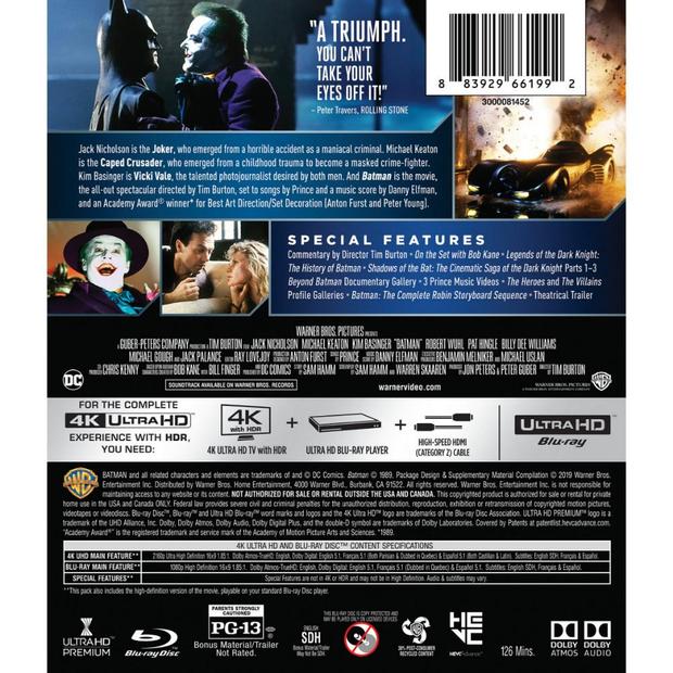 Batman 4K con castellano en USA