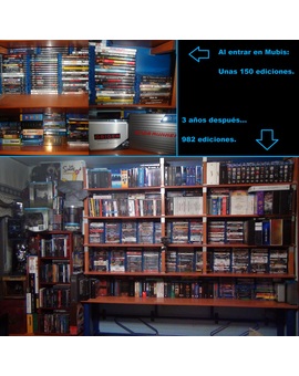Mi colección al entrar en Mubis y ahora...