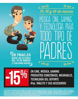 15% de descuento en Fnac hasta el 19 de Marzo...