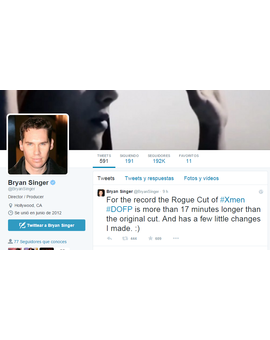 Bryan Singer confirma el corte extendido de DOFP serán 17 minutos.