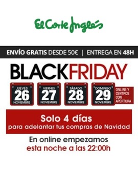 - Black Friday ECI a partir de las 22:00h -