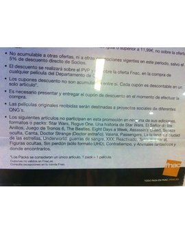 - Exclusiones de Fnac en tienda física -
