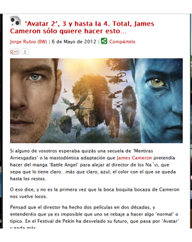 El futuro de James Cameron: Avatar y nada mas... - Opinad -