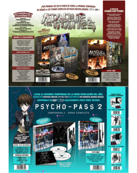 'Ataque a los titanes' y 'Psycho Pass' (28 de junio temporadas completas)