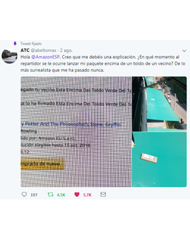 Y nos quejamos cuando nos dejan el pedido en el buzón...