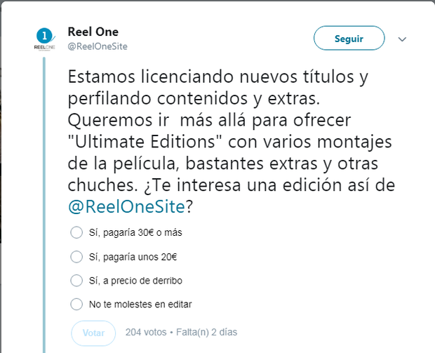 Encuesta de Reel One