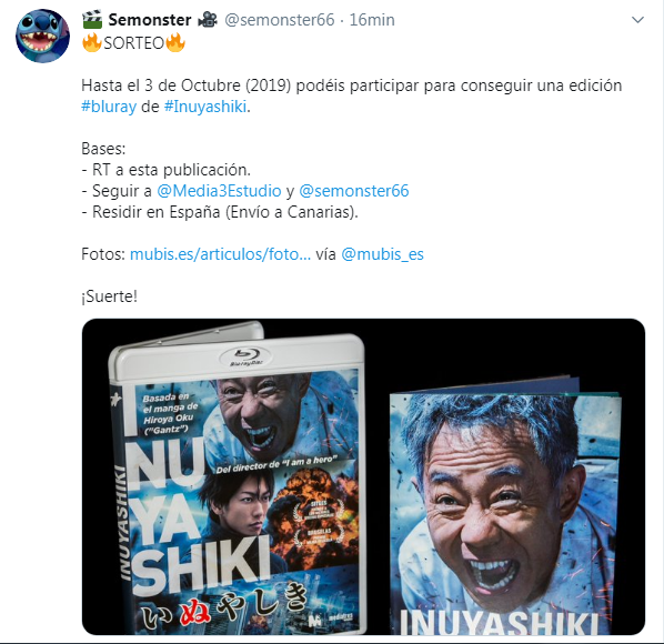 - Sorteo Inuyashiki (Bluray) -