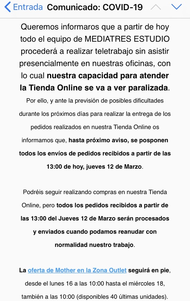 AVISO SOBRE PEDIDOS DE MEDIA3