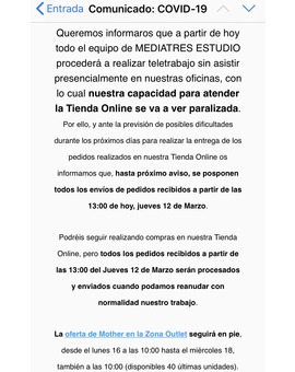 AVISO SOBRE PEDIDOS DE MEDIA3