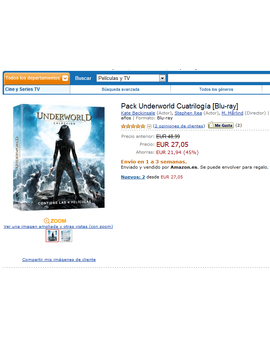 Colección Underworld por 27,05€ en Amazon.es