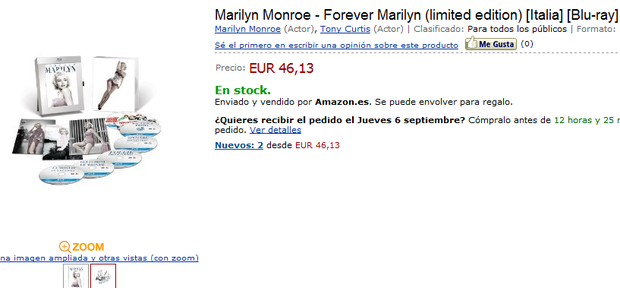 Pack Forever Marilyn (Italia) - Ya disponible y mas barato