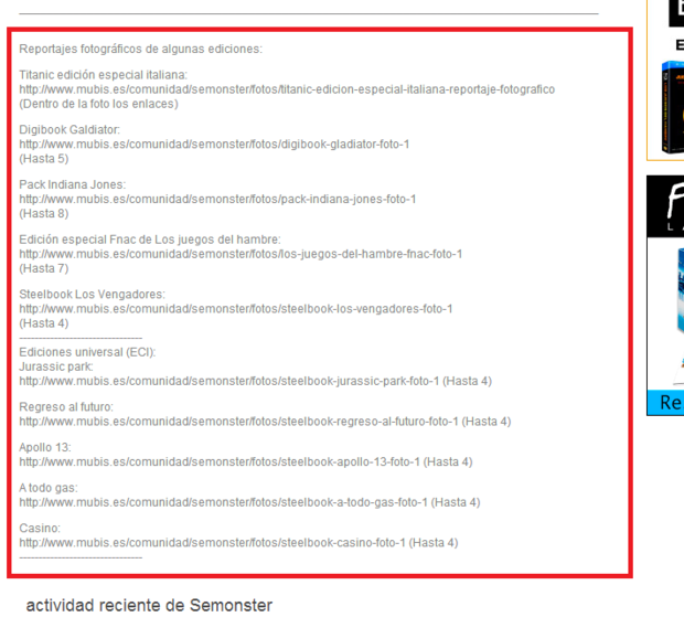 Cambio en mi perfil y sugerencia